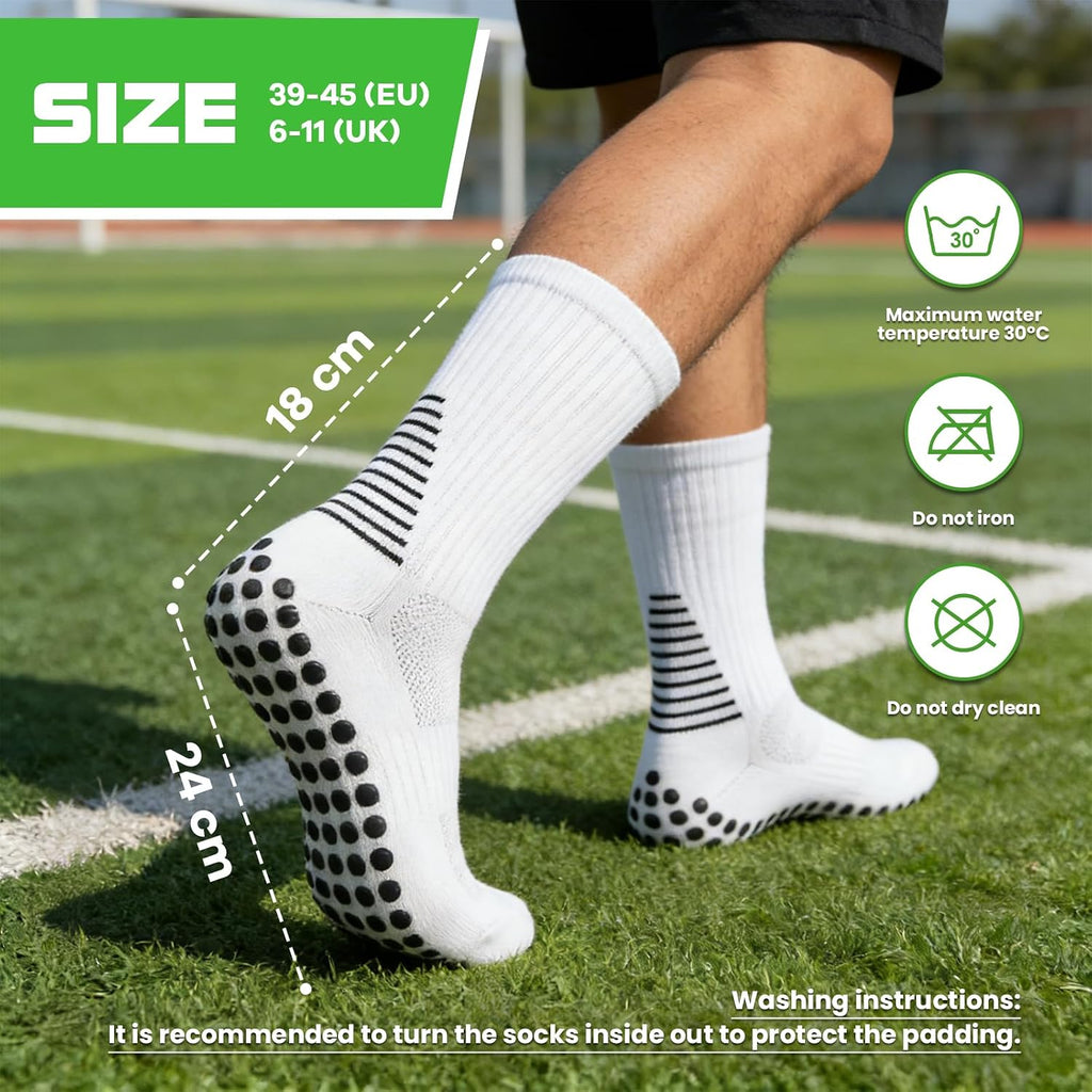 3 Paare Fußball Socken, 39-45 anti Rutsch Fußballsocken Grip Fußball Socken Atmungsaktiv Sportsocken, Football Socks Für Herren Damen Fussball Basketball Laufen
