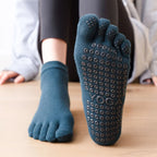 Pilates Dance Gym Yoga Socks Cotton Five-Finger Non-Slip Sports Socks Breathable Quick-Dry Elasticity Fitness Socks