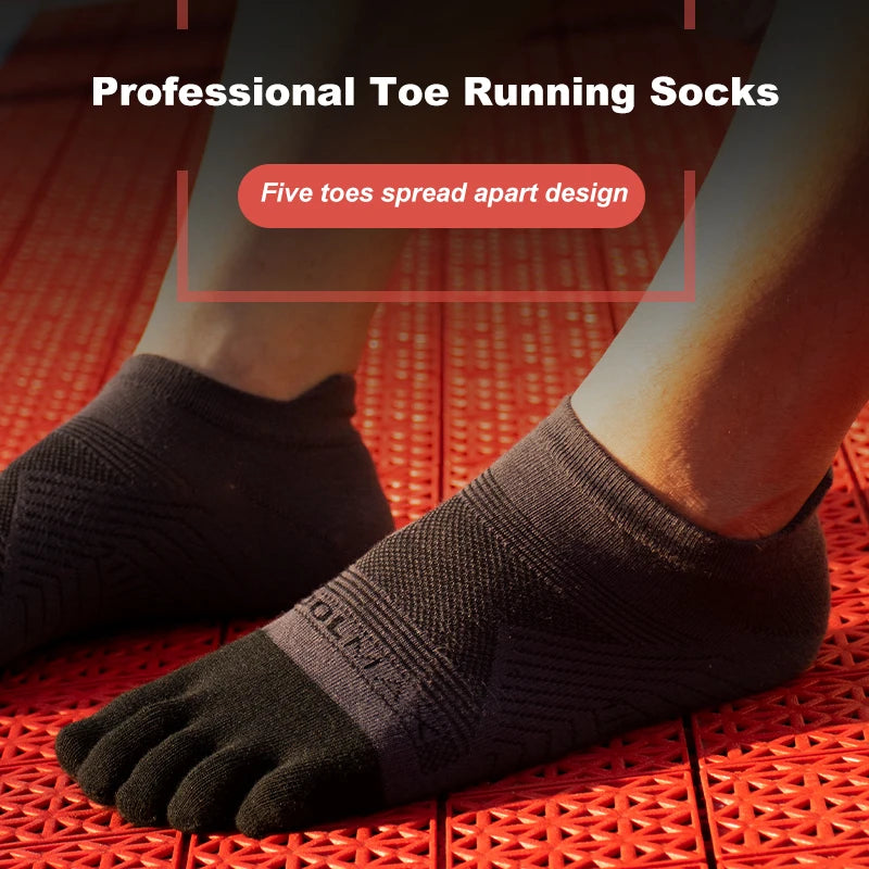 1 Double Running Five Finger Socks Summer Thin Breathable Sports Socks Off-Road Running Professional Sports Quick Drying Socks