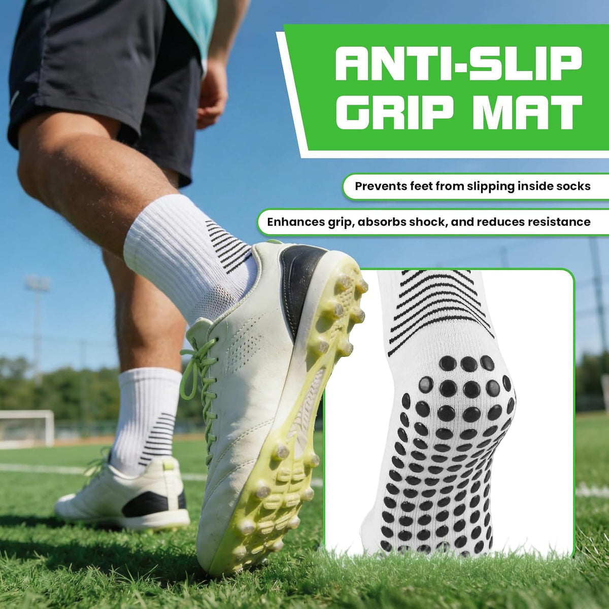 3 Paare Fußball Socken, 39-45 anti Rutsch Fußballsocken Grip Fußball Socken Atmungsaktiv Sportsocken, Football Socks Für Herren Damen Fussball Basketball Laufen