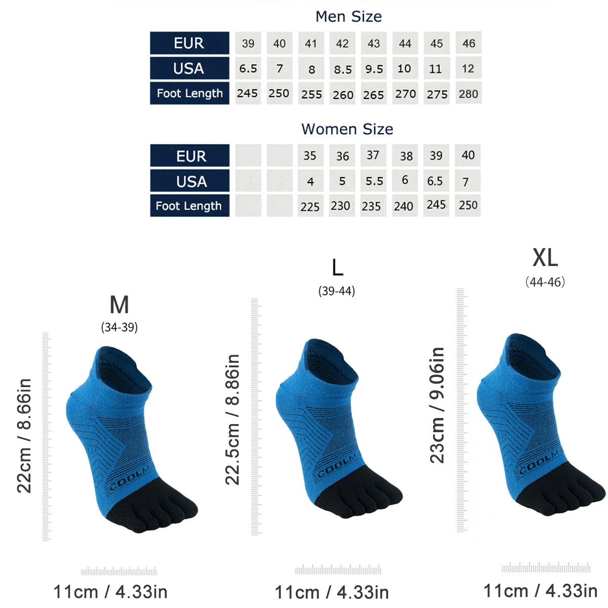 1 Double Running Five Finger Socks Summer Thin Breathable Sports Socks Off-Road Running Professional Sports Quick Drying Socks