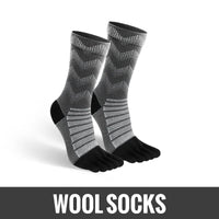 Merino Wool Thermal Socks for Men Moisture Wicking Thicken Warm Ski Hiking Cushioning Compression Sports Toe Socks