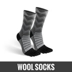 Merino Wool Thermal Socks for Men Moisture Wicking Thicken Warm Ski Hiking Cushioning Compression Sports Toe Socks