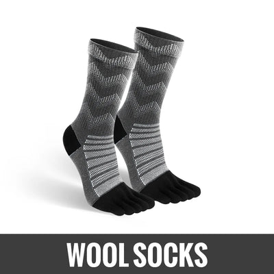 Merino Wool Thermal Socks for Men Moisture Wicking Thicken Warm Ski Hiking Cushioning Compression Sports Toe Socks