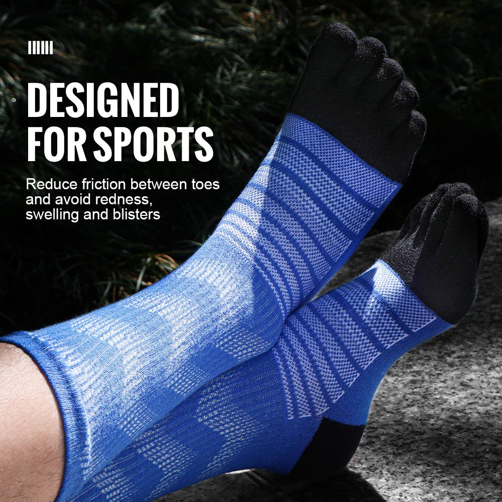 Merino Wool Thermal Socks for Men Moisture Wicking Thicken Warm Ski Hiking Cushioning Compression Sports Toe Socks