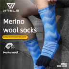Merino Wool Thermal Socks for Men Moisture Wicking Thicken Warm Ski Hiking Cushioning Compression Sports Toe Socks
