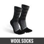 Merino Wool Thermal Socks for Men Moisture Wicking Thicken Warm Ski Hiking Cushioning Compression Sports Toe Socks