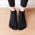 Pilates Dance Gym Yoga Socks Cotton Five-Finger Non-Slip Sports Socks Breathable Quick-Dry Elasticity Fitness Socks