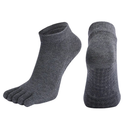 Pilates Dance Gym Yoga Socks Cotton Five-Finger Non-Slip Sports Socks Breathable Quick-Dry Elasticity Fitness Socks