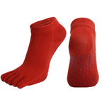 Pilates Dance Gym Yoga Socks Cotton Five-Finger Non-Slip Sports Socks Breathable Quick-Dry Elasticity Fitness Socks